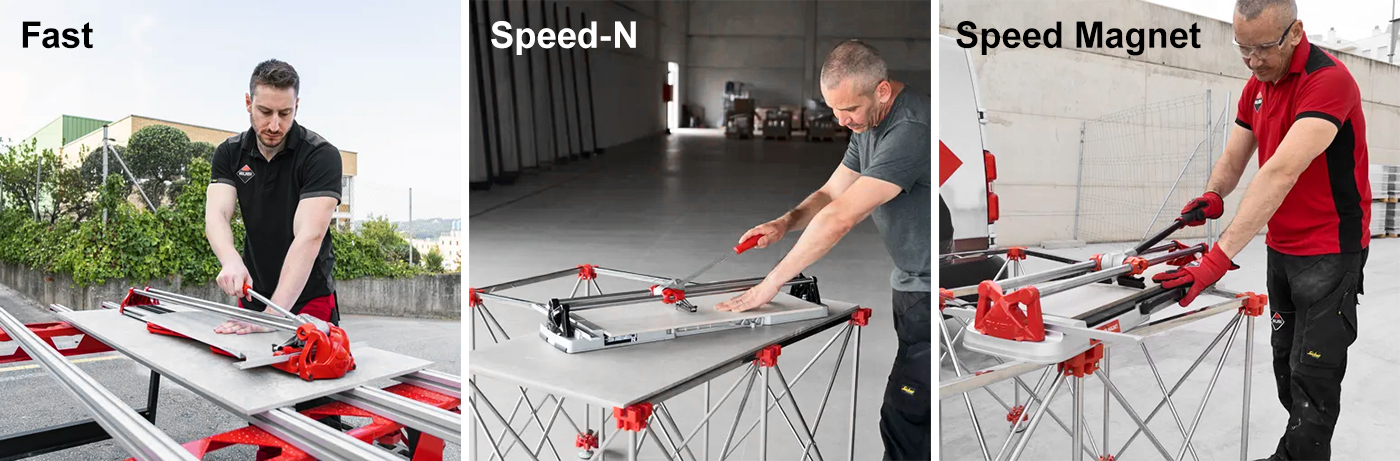 Ръчни машини за рязане на плочки RUBI серии Fast, Speed-N и Speed Magnet